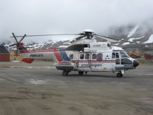 the helicopter landed on the football field